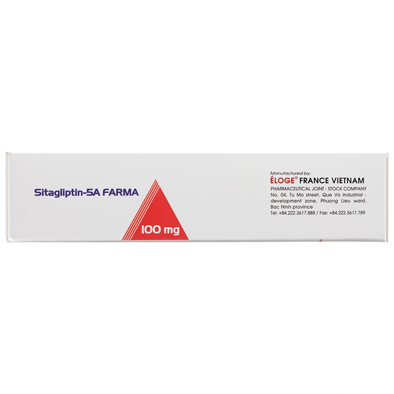Sitagliptin - 5A Farma 100mg kiểm soát đường huyết ở bệnh đái tháo đường type 2  (3 vỉ x 10 viên) - 4